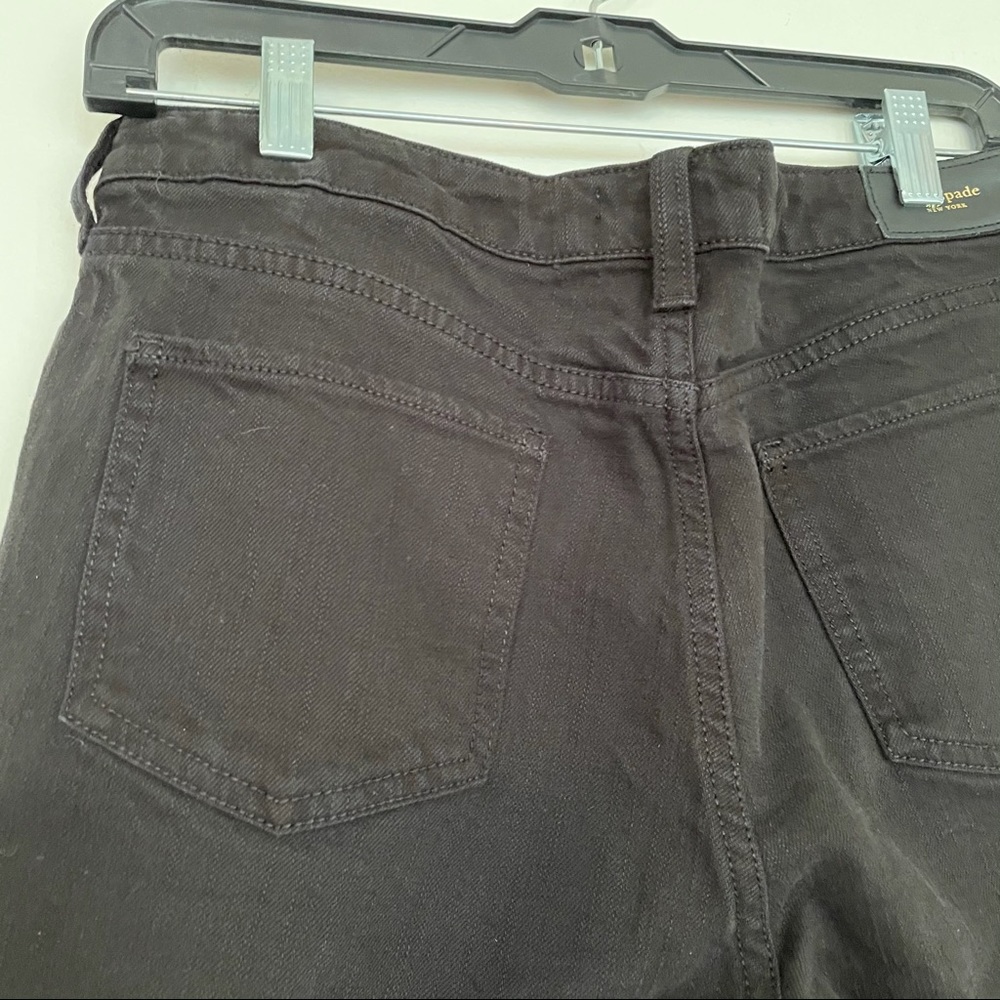 NWOT Kate Spade Broome Street Black Crop Mid Rise Straight Leg Jeans 31 - Picture 5 of 13